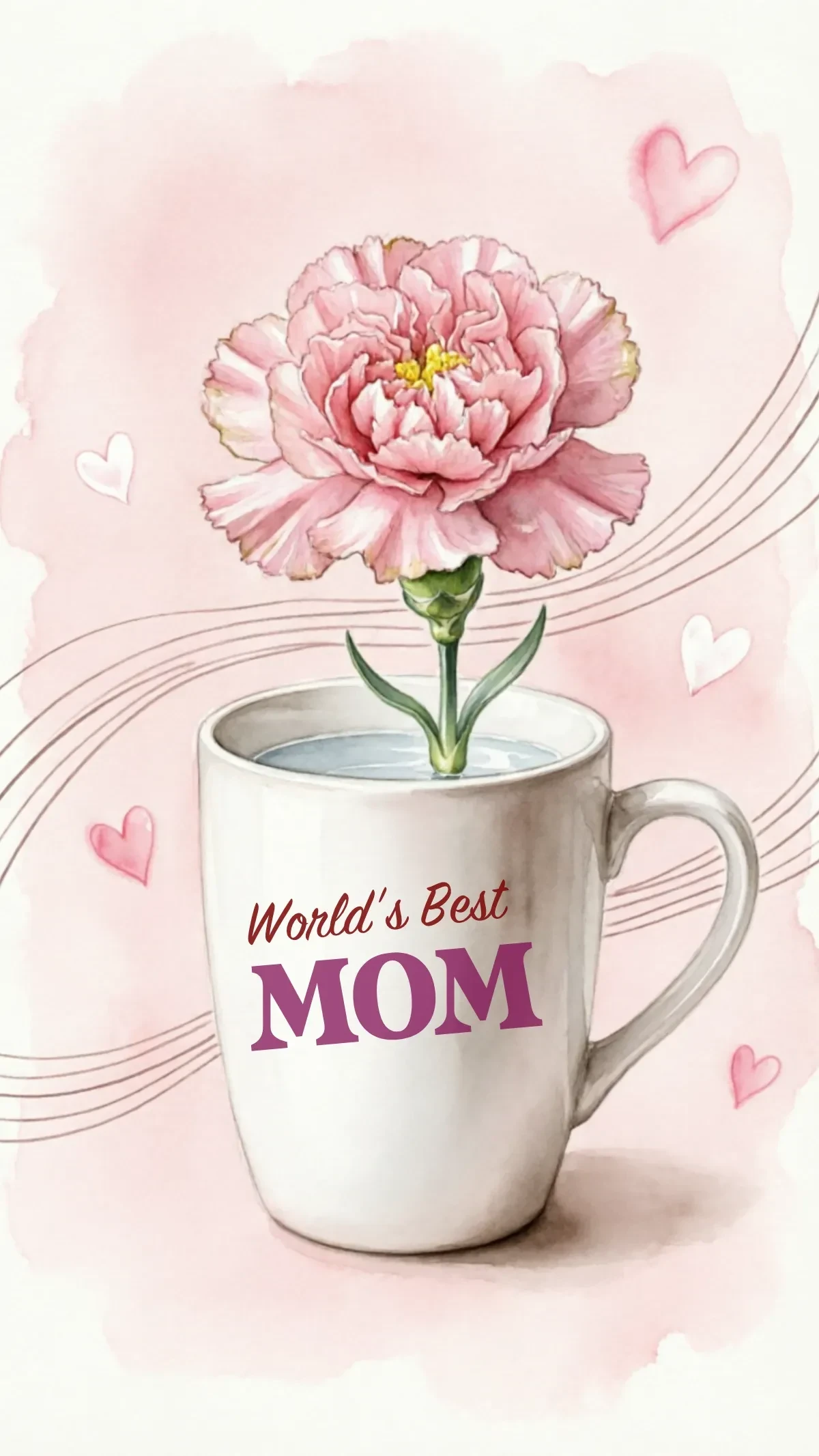 Free Soft Pink Aesthetic Mother’s Day Background Template to Edit Online