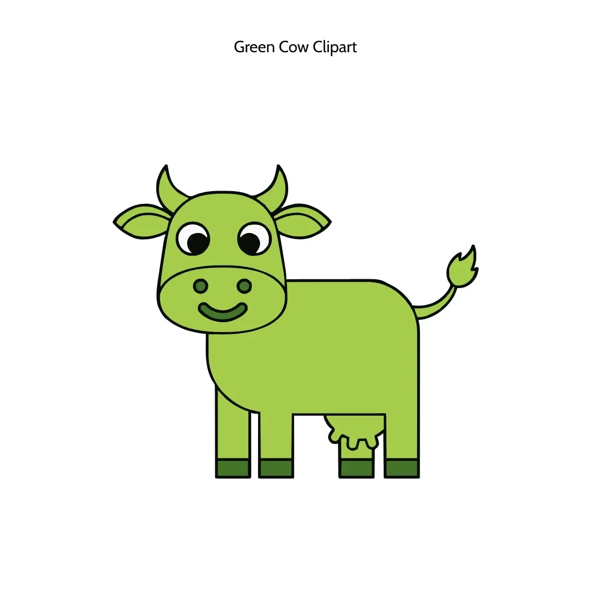 Free Green Cow Vector Clipart (PNG, SVG) to Edit Online