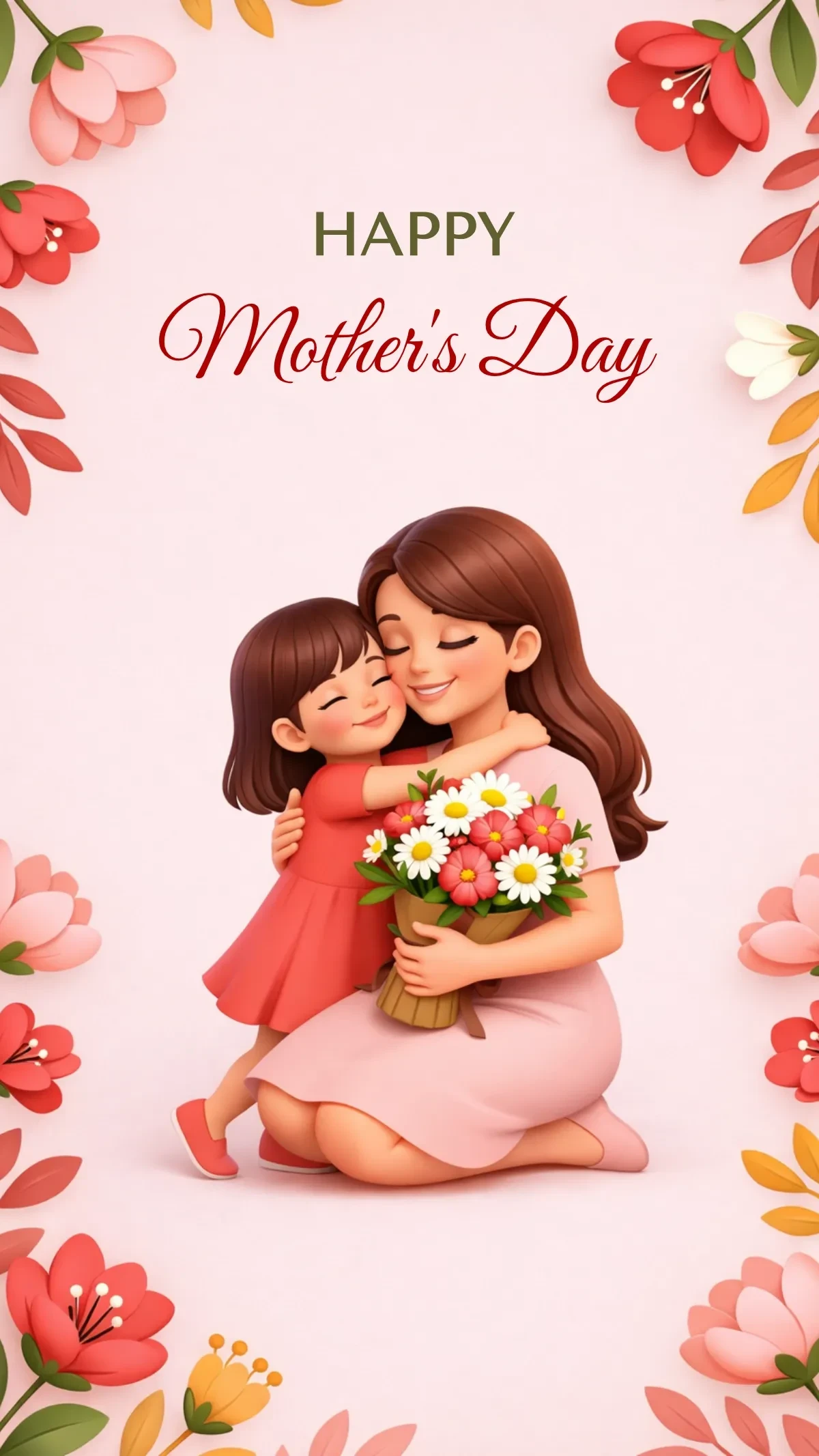 Free Botanical Mother’s Day Background Template to Edit Online