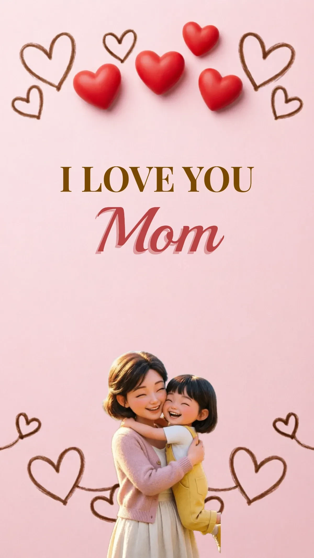 Free Love You Mom Mother’s Day Background Template to Edit Online