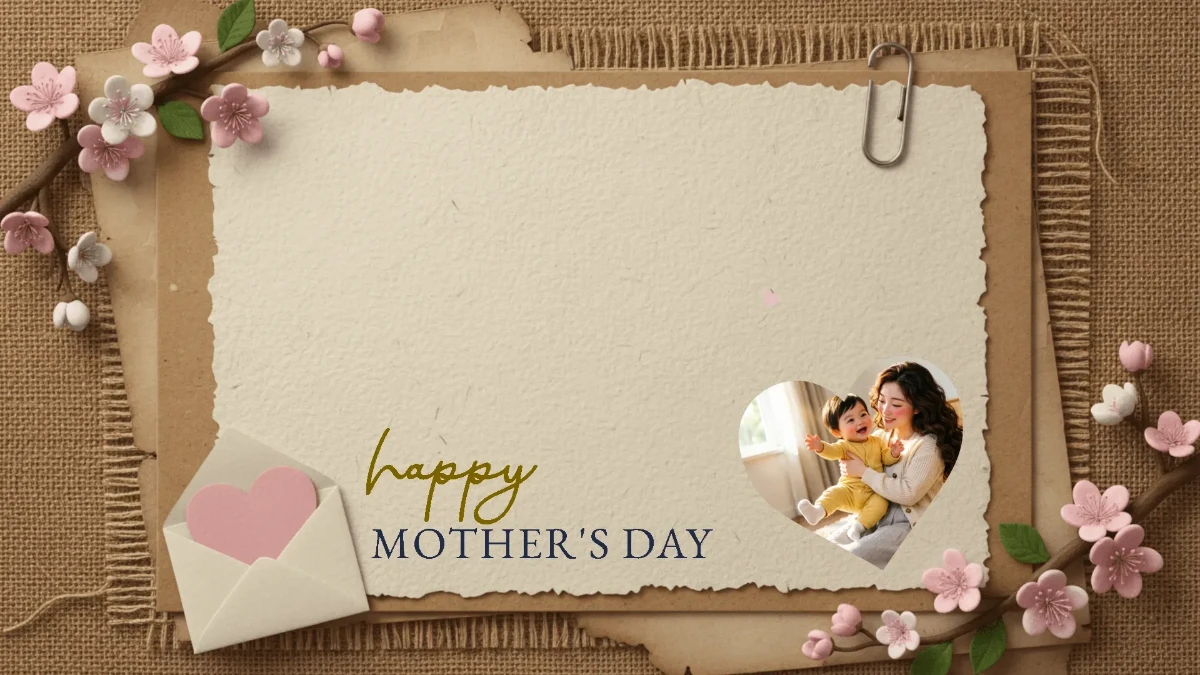 Free Scrapbook Style Mother’s Day Background Template to Edit Online