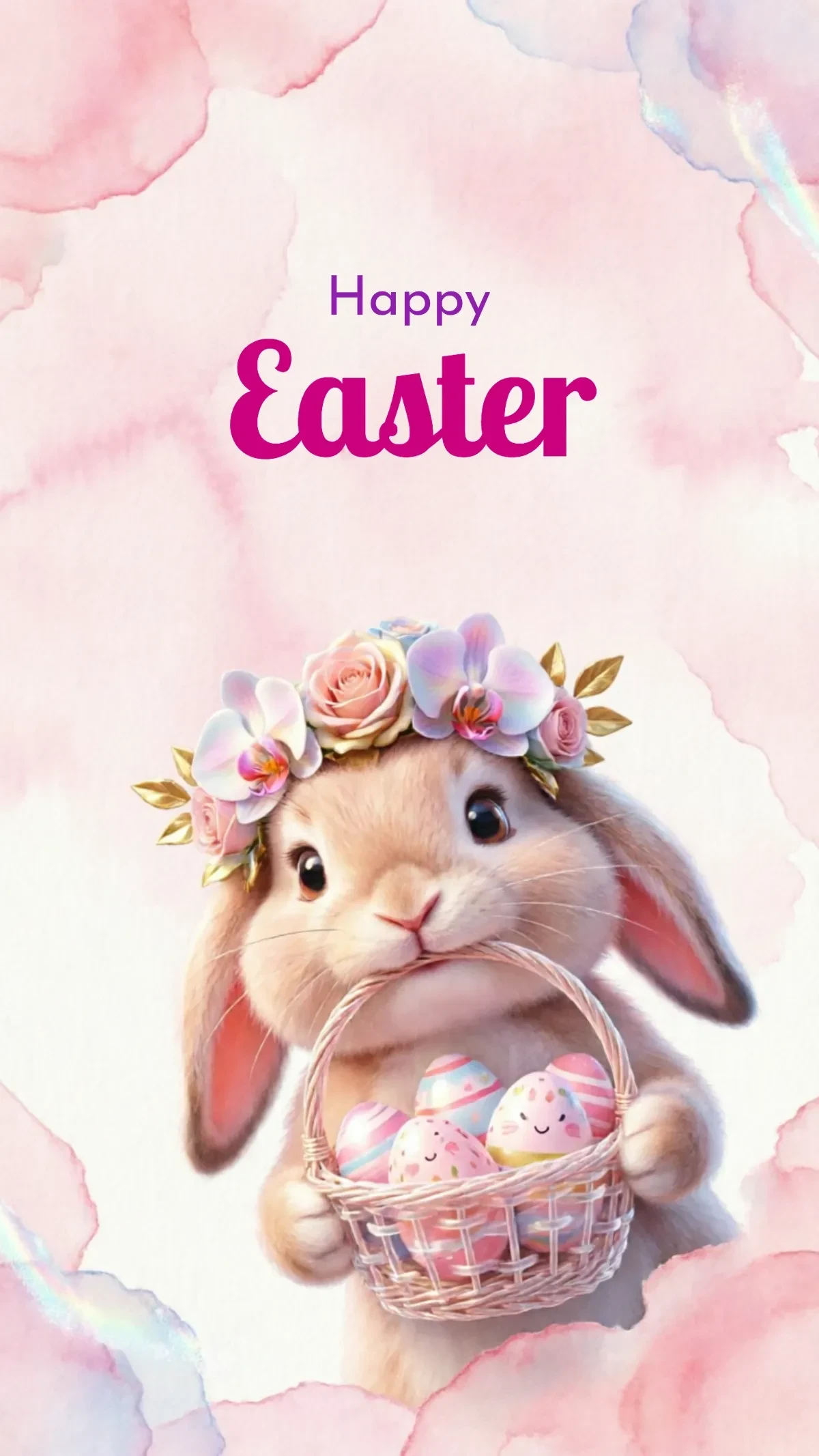 Free Pink Easter Background Template to Edit Online