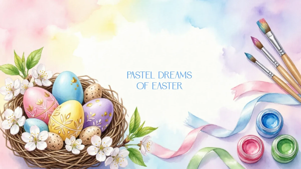 Free Pastel Easter Background Template to Edit Online