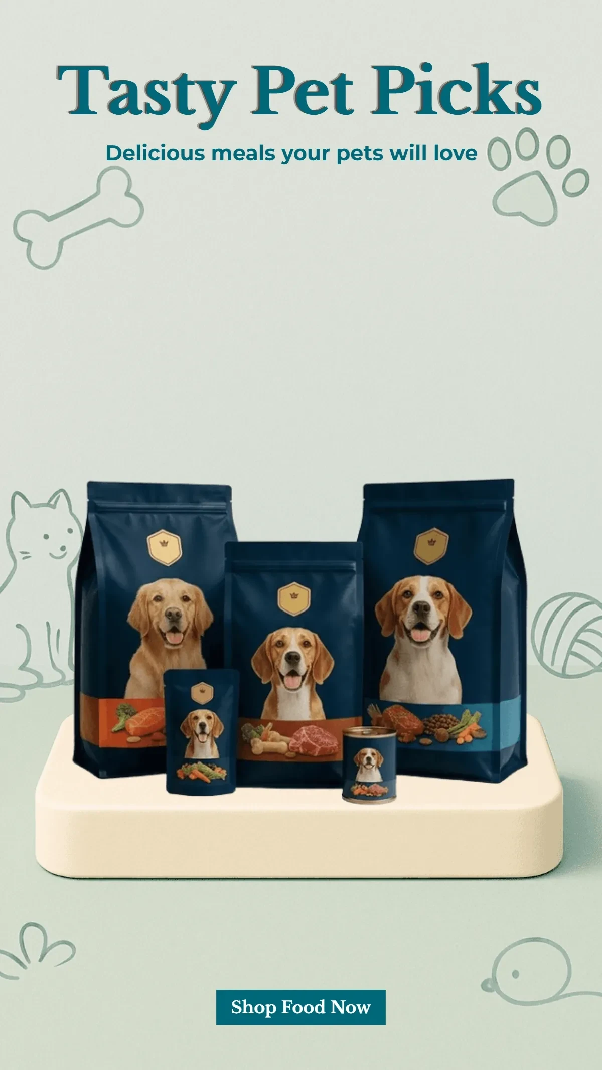 Free Pet Product Illustration Background Template to Edit Online