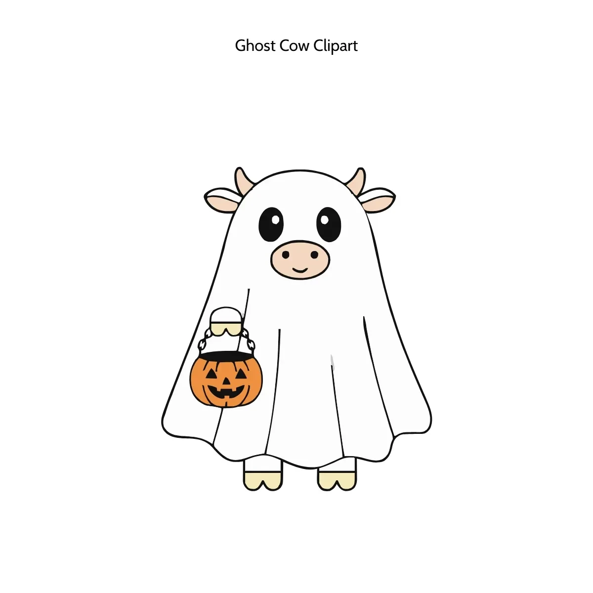 Free Ghost Cow Vector Clipart (PNG, SVG) to Edit Online