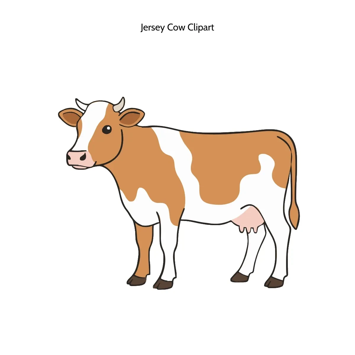 Free Jersey Cow Vector Clipart (PNG, SVG) to Edit Online