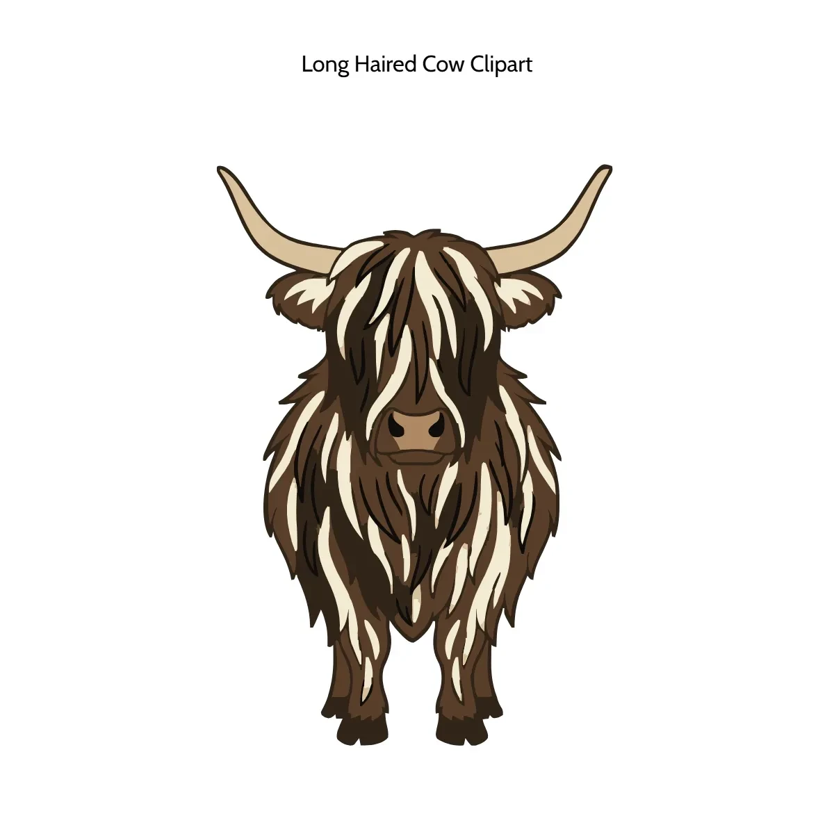Free Long Haired Cow Clipart Template to Edit Online