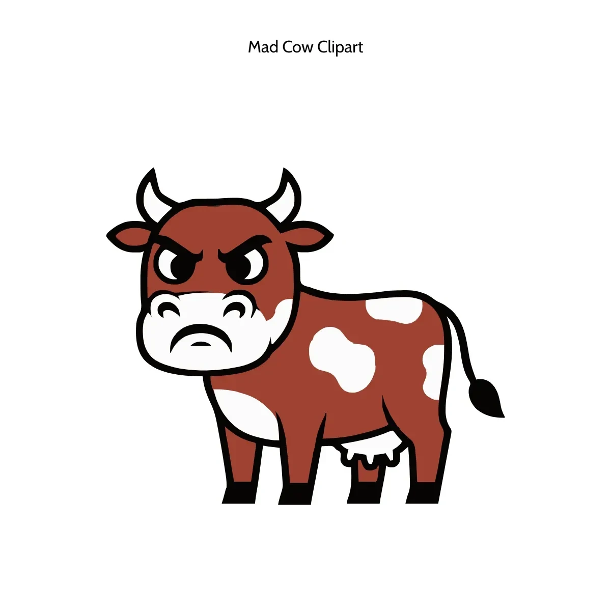 Free Mad Cow Clipart Template to Edit Online