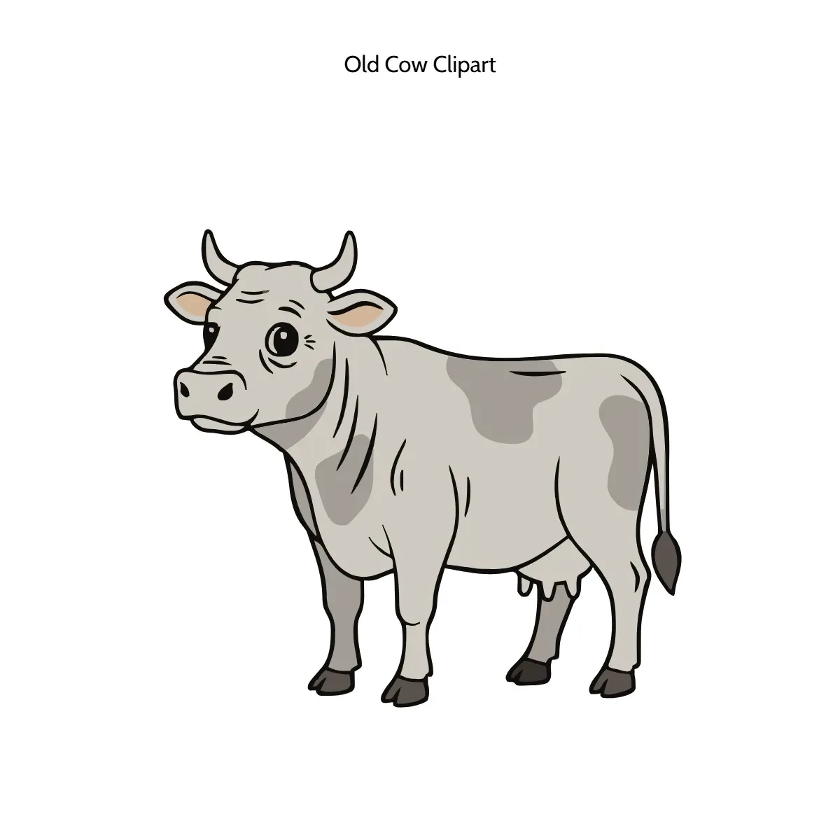 Free Old Cow Clipart Template to Edit Online