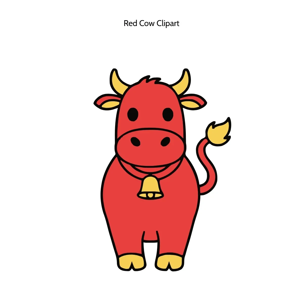 Free Red Cow Vector Clipart (PNG, SVG) to Edit Online