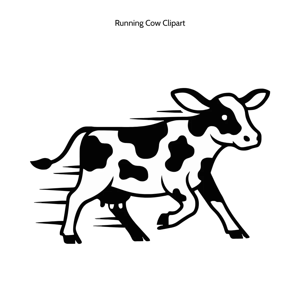 Free Running Cow Vector Clipart (PNG, SVG) to Edit Online