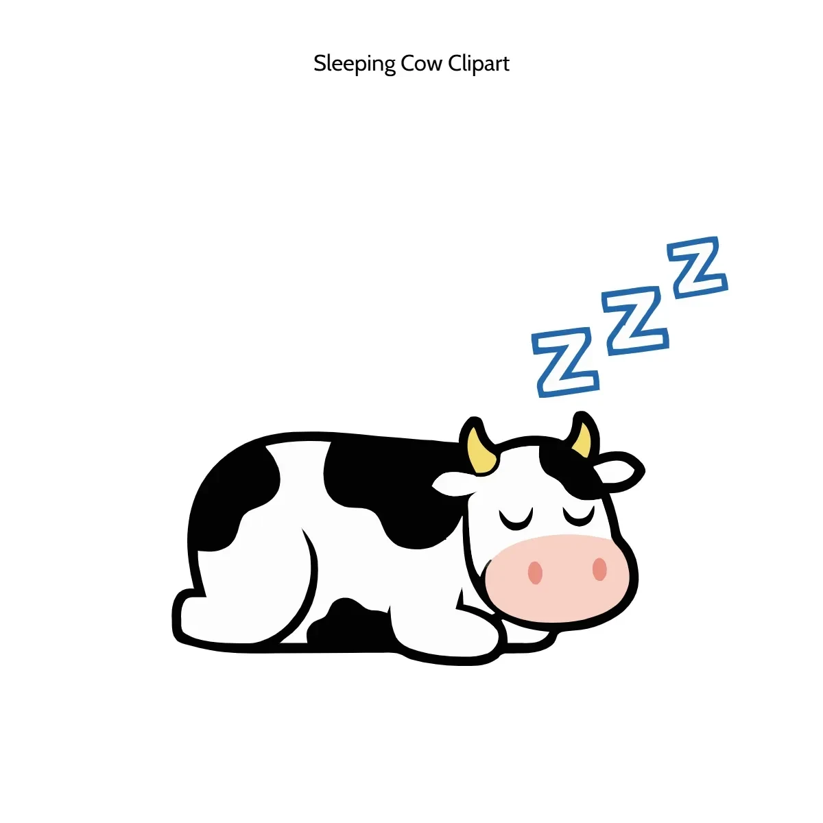 Free Sleeping Cow Clipart Template to Edit Online