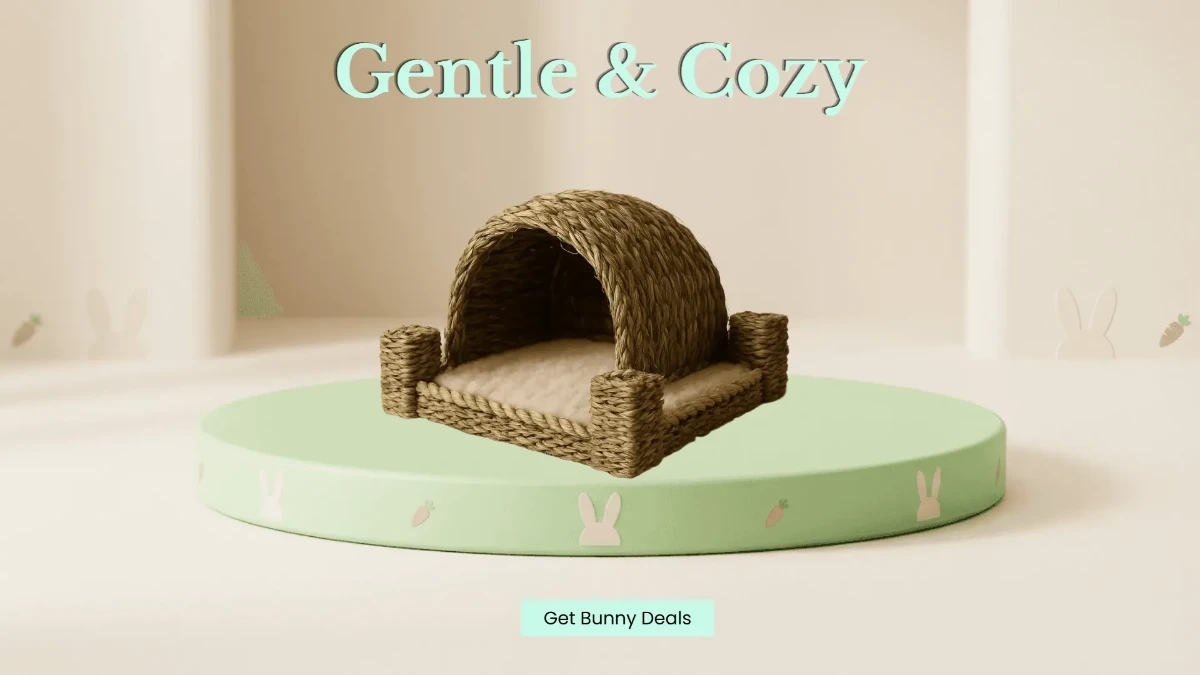 Free Bunny Pet Product Background Template to Edit Online