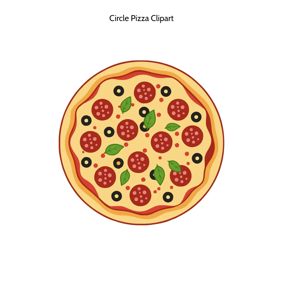 Free Circle Pizza Vector Clipart (PNG, SVG) to Edit Online