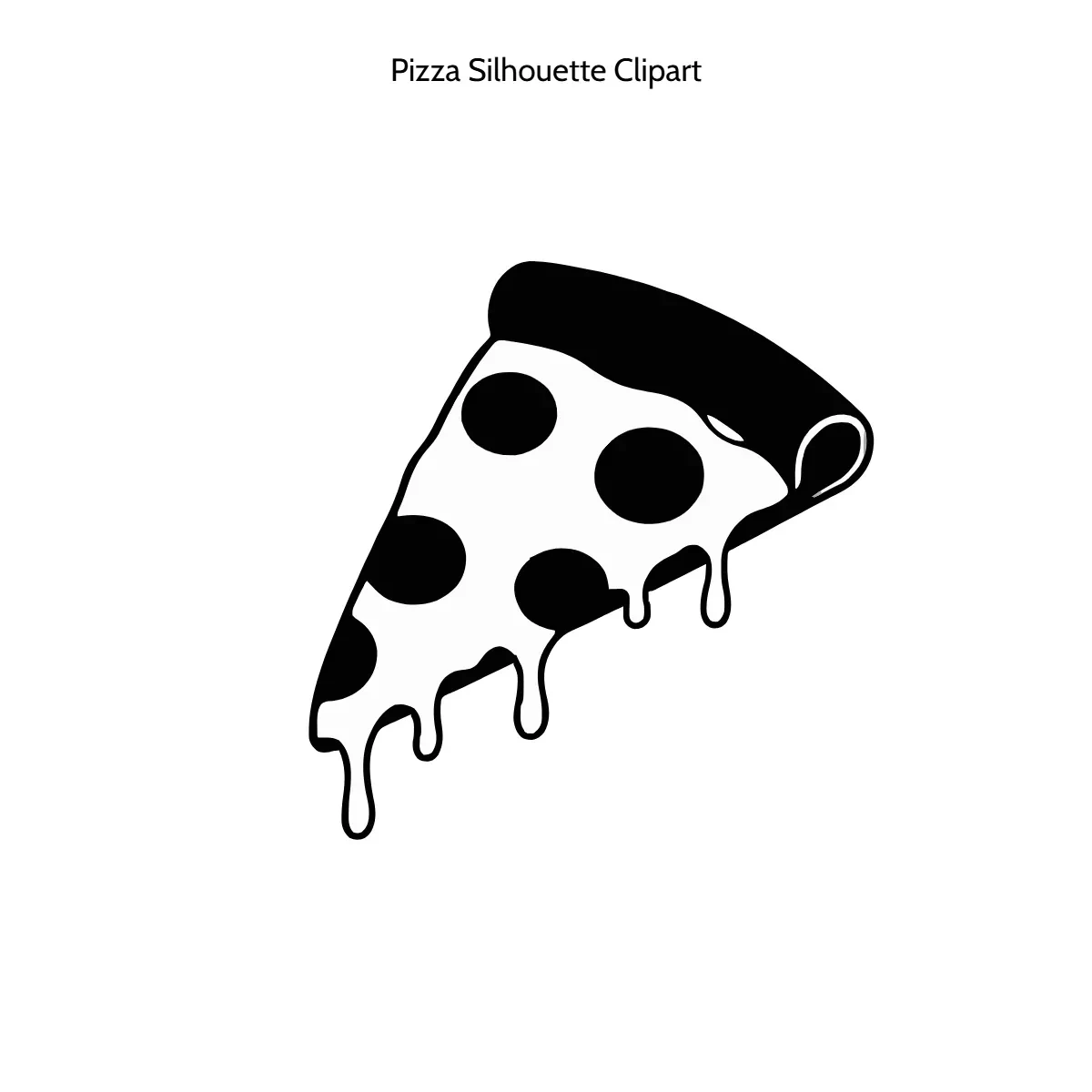 Free Pizza Silhouette Vector Clipart (PNG, SVG) to Edit Online