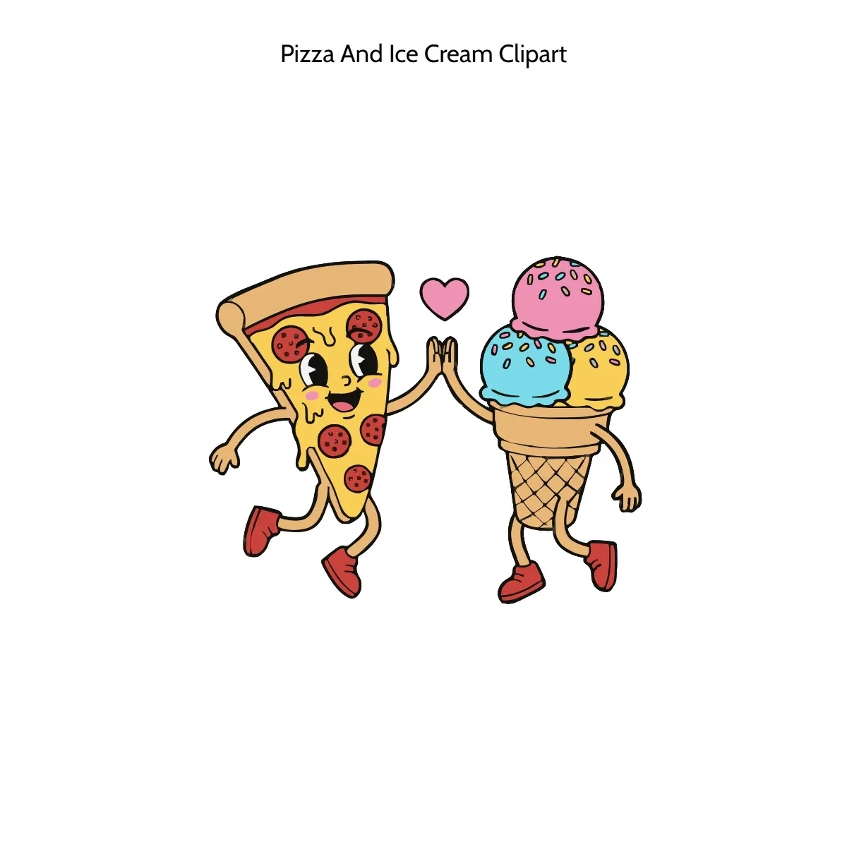 Free Pizza And Ice Cream Clipart Template to Edit Online