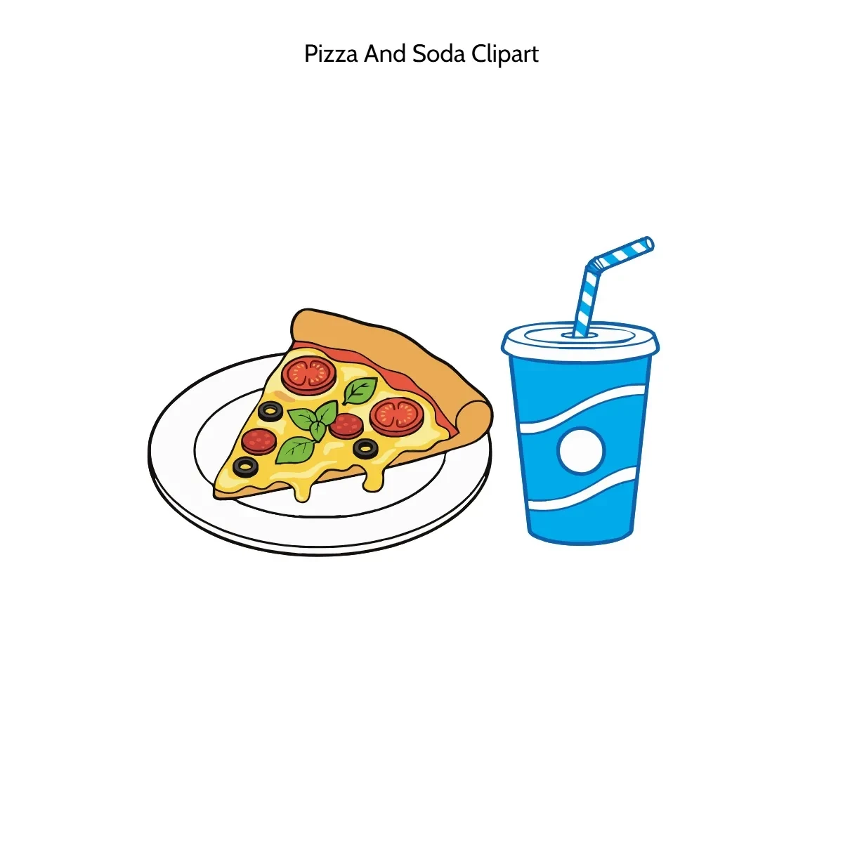Free Pizza And Soda Clipart Template to Edit Online