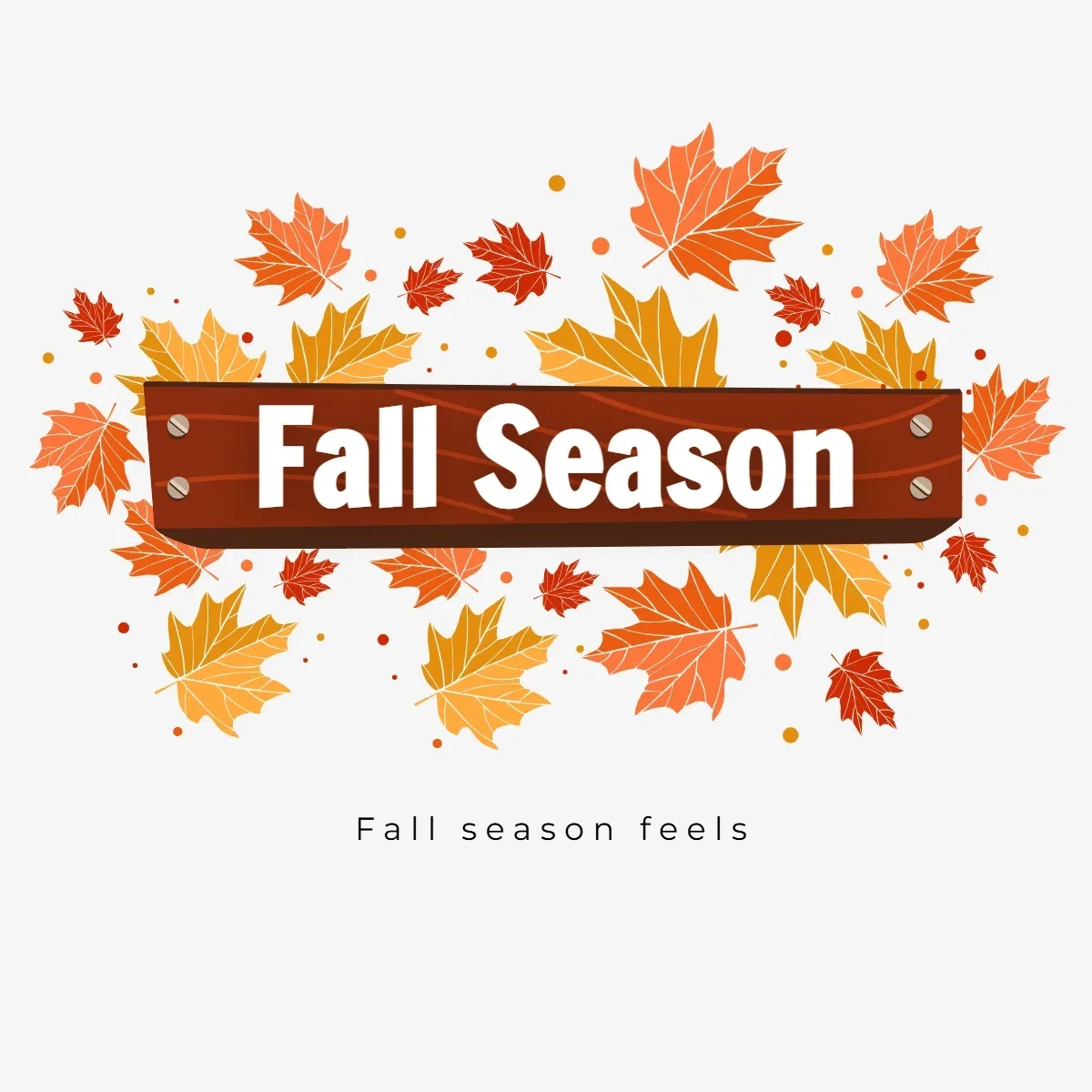 Free Fall Season Sign Clip Art Template to Edit Online