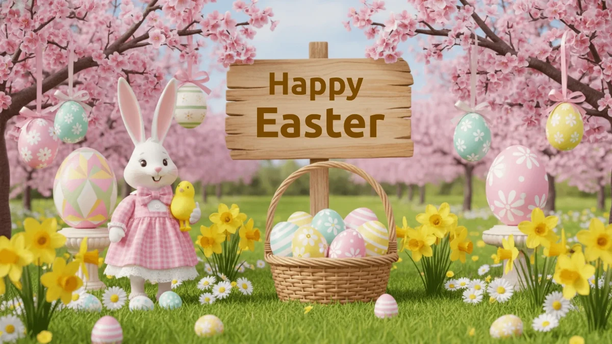 Free Bright Easter Background Template to Edit Online