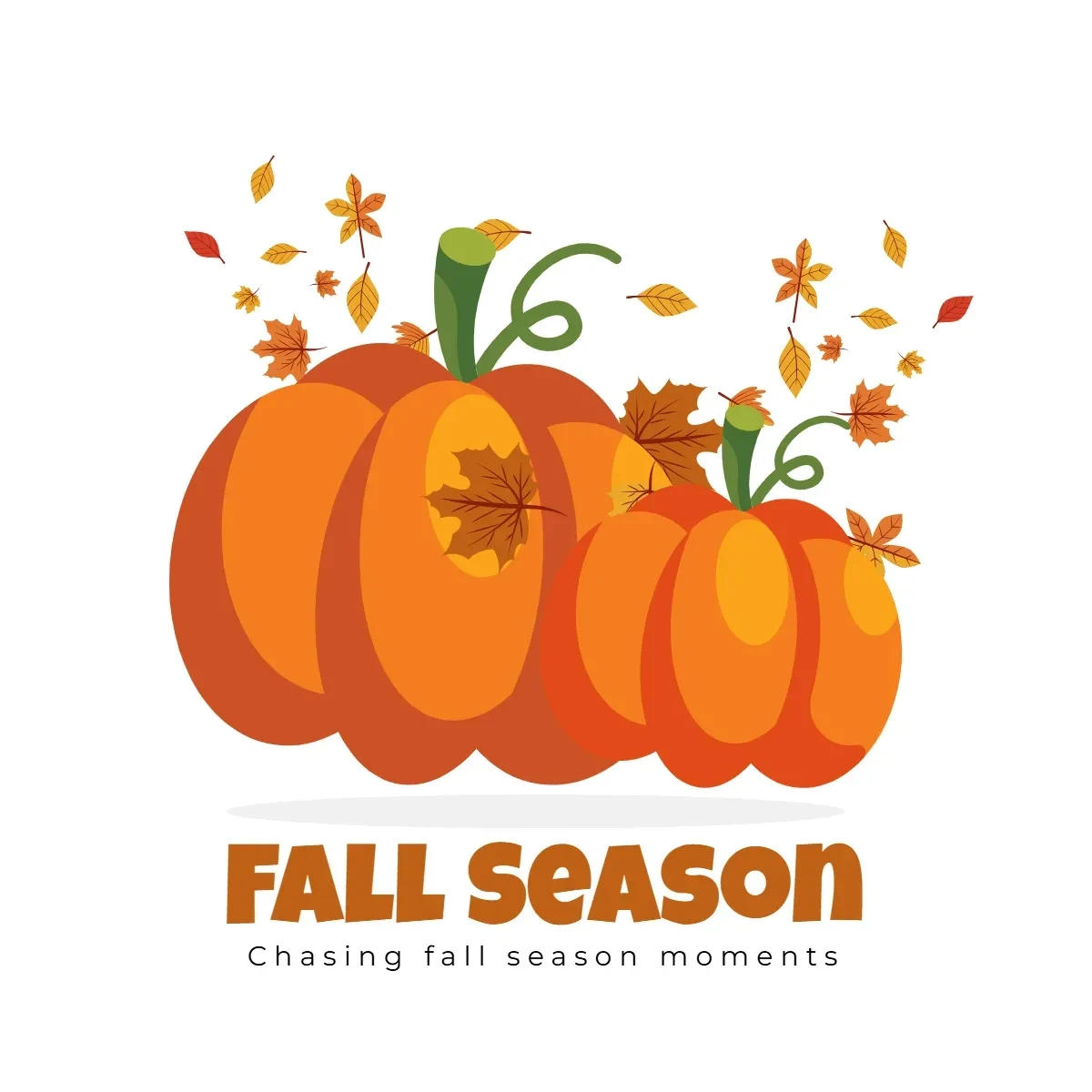 Free Fall Season Pumpkin Clip Art Template to Edit Online