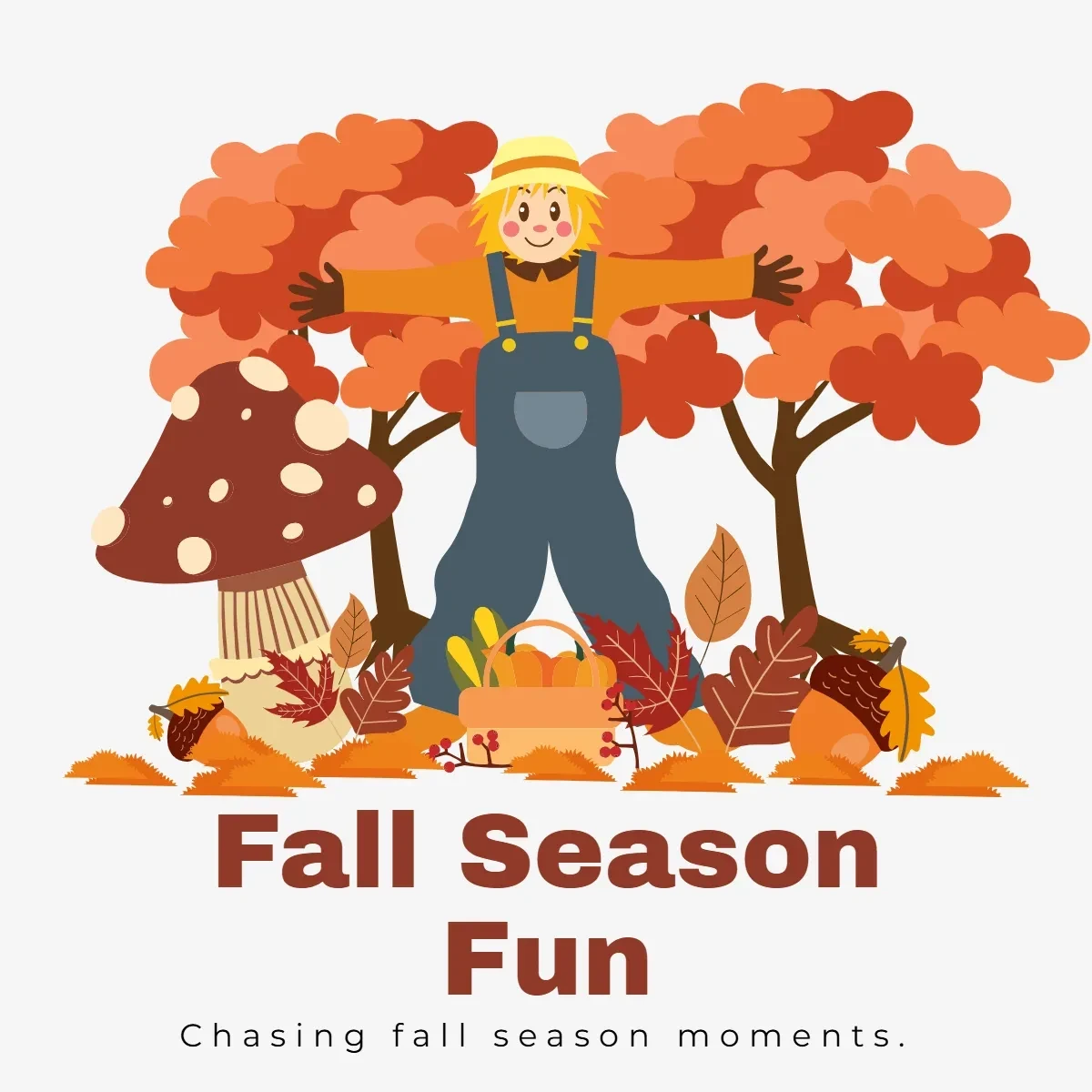 Free Fall Season Fun Clip Art Template to Edit Online