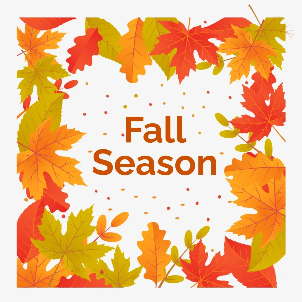 Free Fall Season Frame Clip Art Template to Edit Online