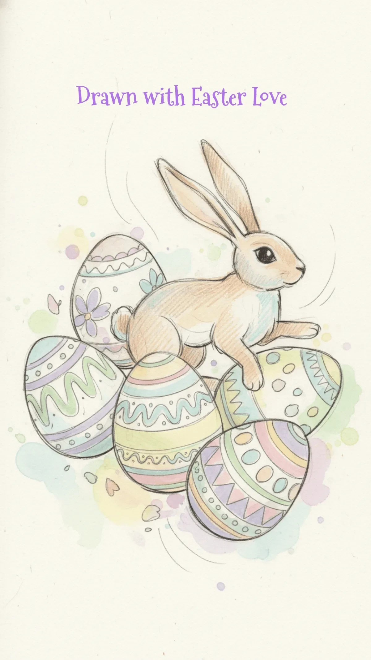 Free Hand Drawn Easter Background Template to Edit Online