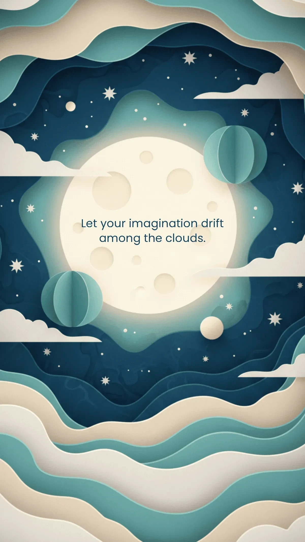Free Paper Cut Sky Clouds Background Template to Edit Online
