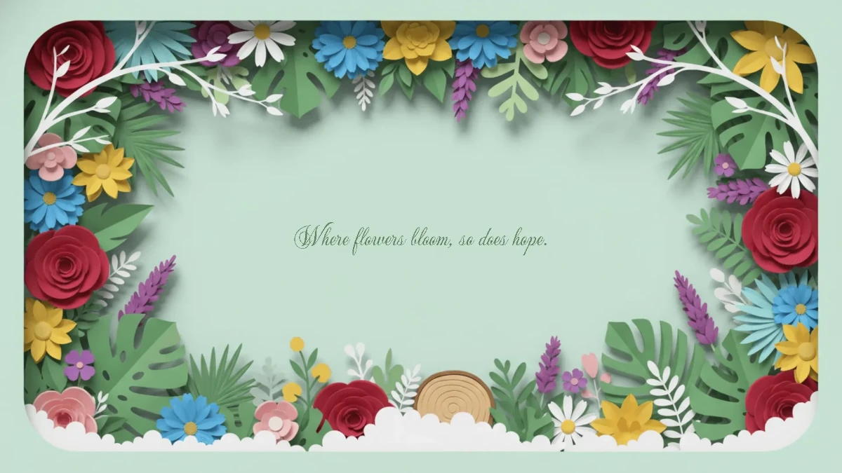 Free Paper Cut Flower Frame Background Template to Edit Online