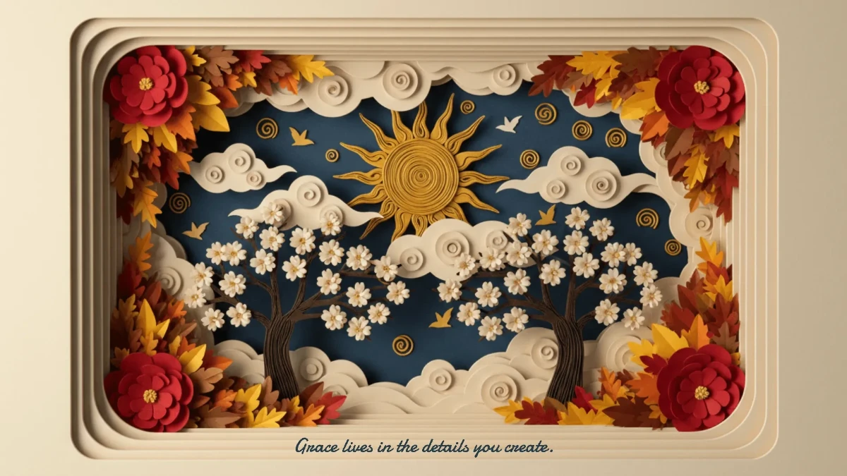 Free Elegant Paper Cut Background Template to Edit Online