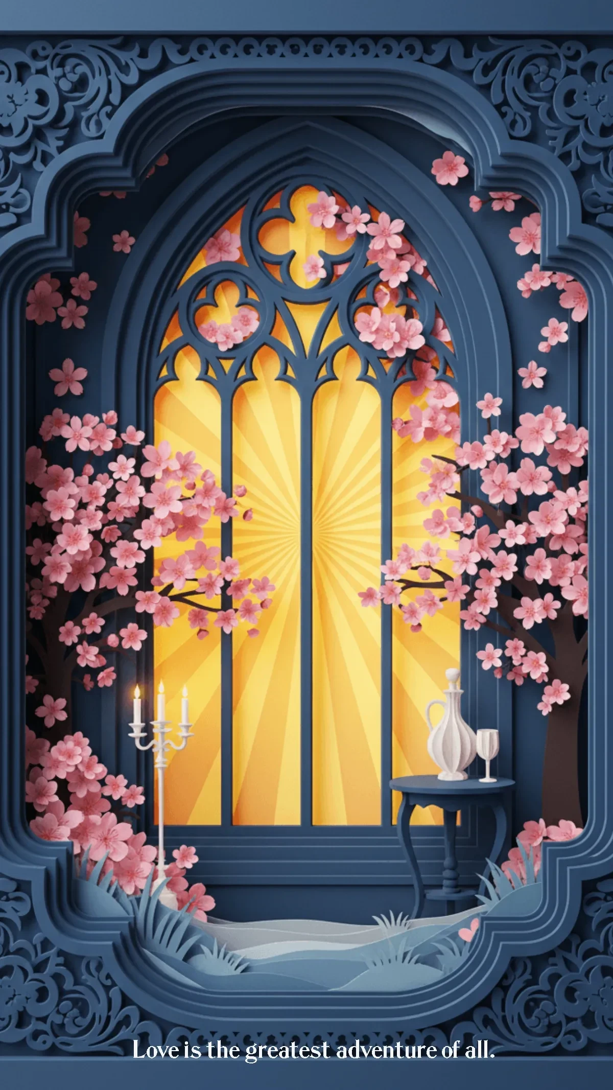 Free Paper Cut Wedding Background Template to Edit Online