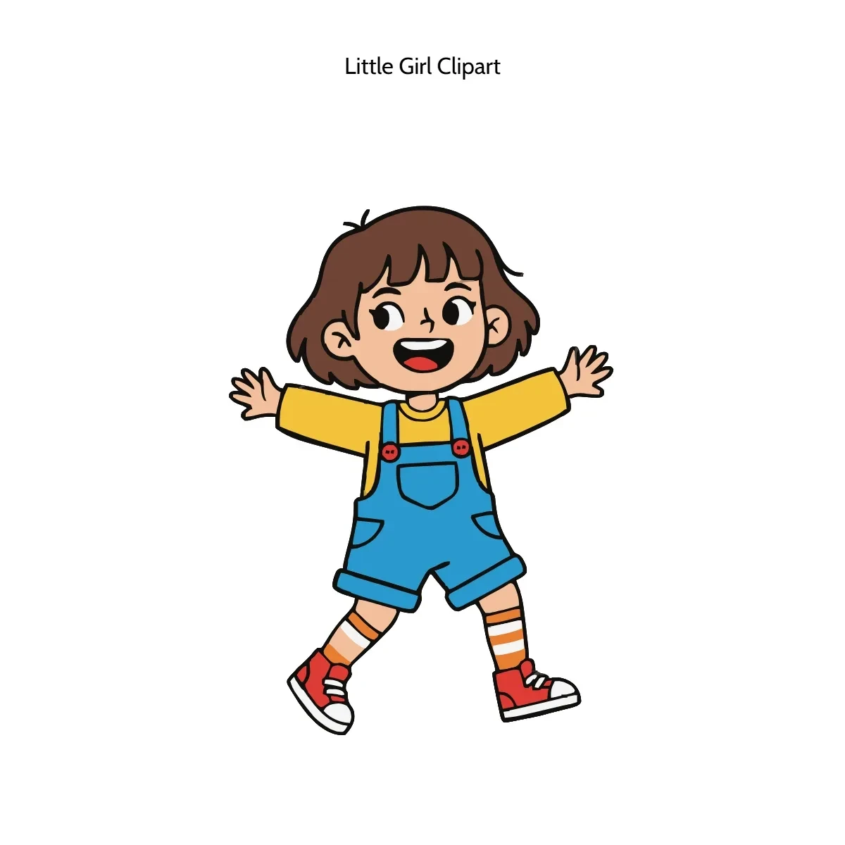 Free Little Girl Vector Clipart (PNG, SVG) to Edit Online