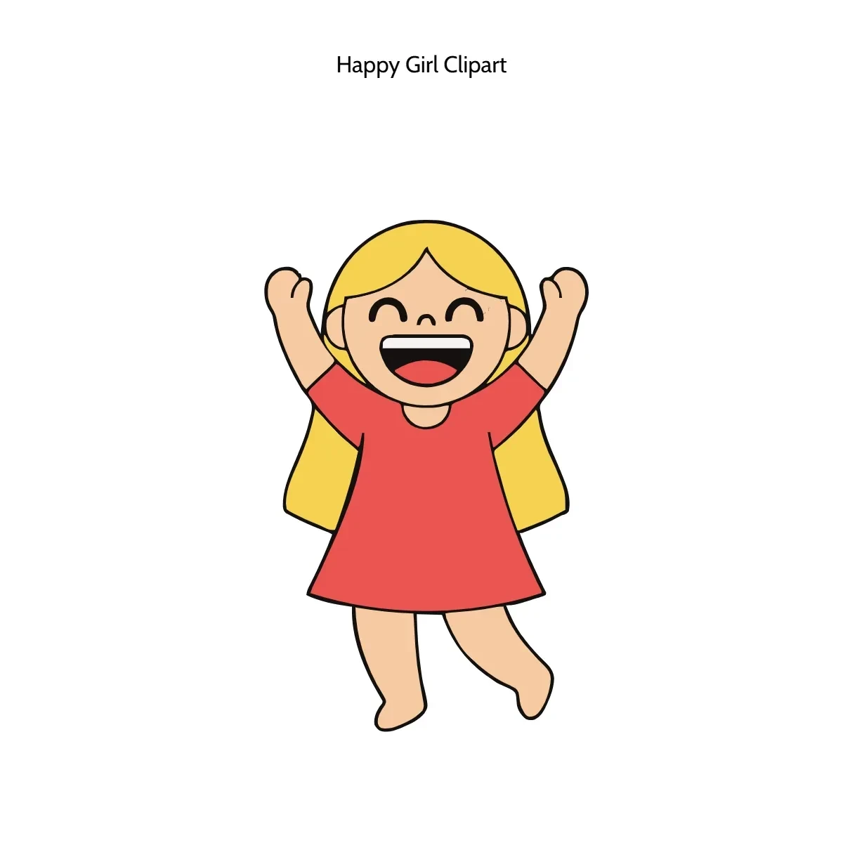 Free Happy Girl Vector Clipart (PNG, SVG) to Edit Online