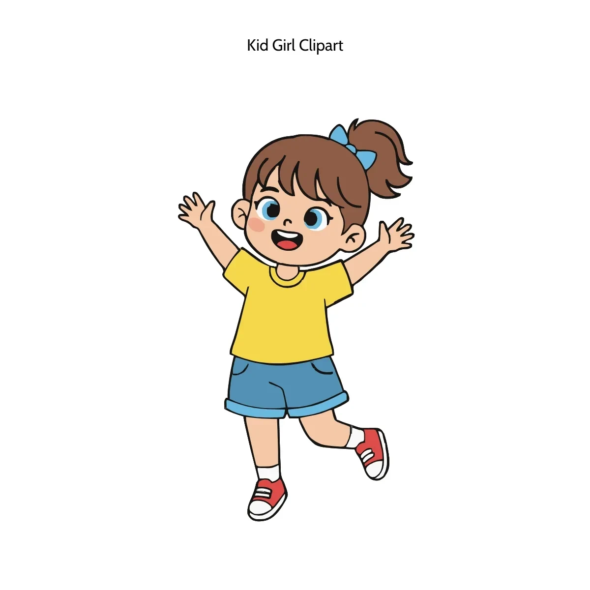 Free Kid Girl Vector Clipart (PNG, SVG) to Edit Online
