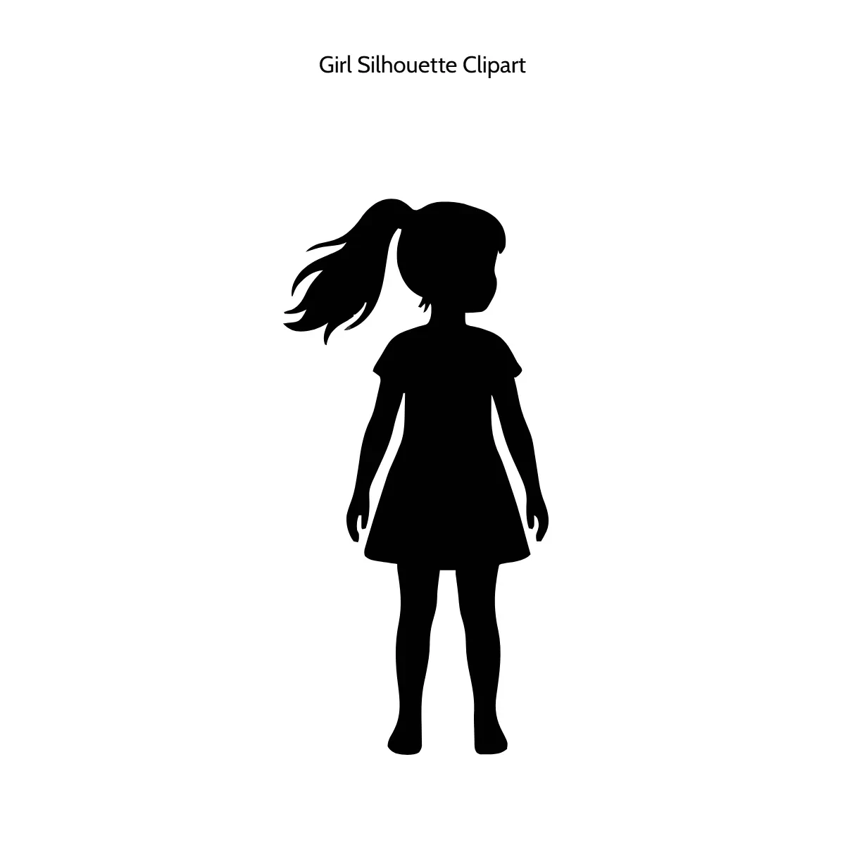 Free Girl Silhouette Vector Clipart (PNG, SVG) to Edit Online