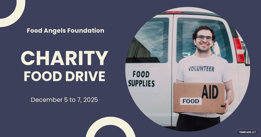 Free Charity Food Drive Facebook Post Template