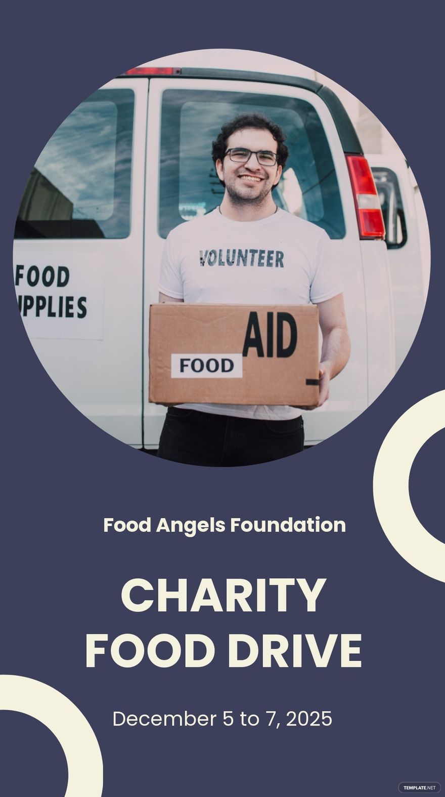 Free Charity Food Drive Whatsapp Post Template