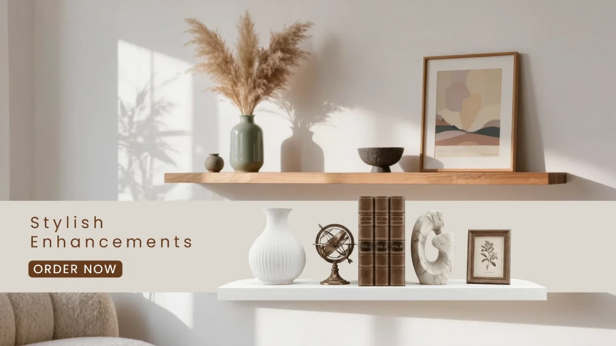 Free Aesthetic Shelf Home Decor Background Template to Edit Online