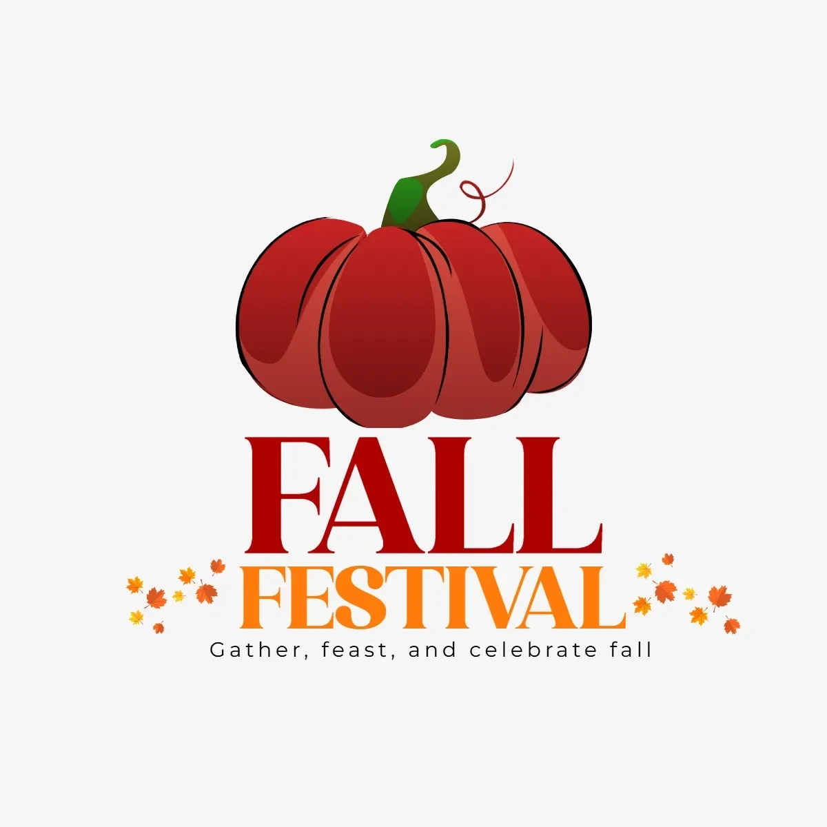 Free Fall Festival Simple Clip Art Template to Edit Online