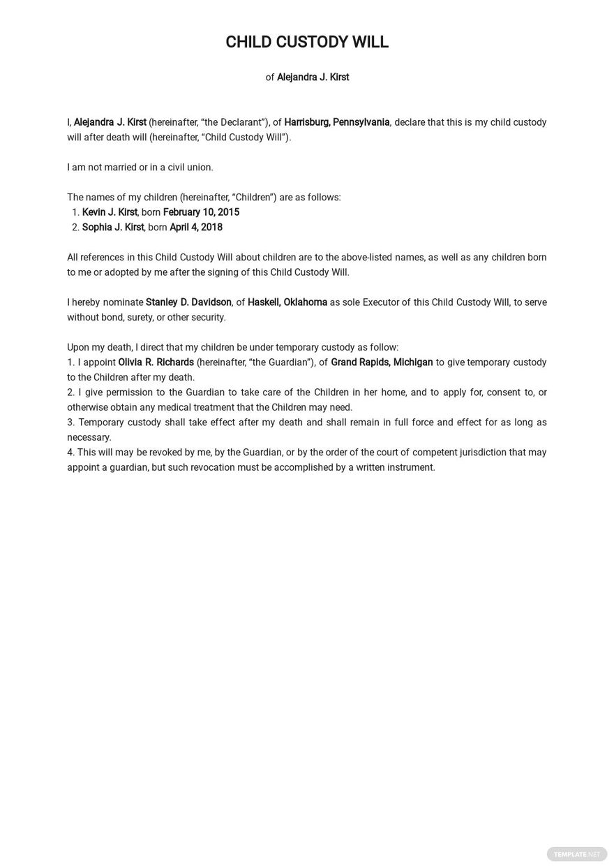 FREE Death Will Templates Available File Formats like [ Word (DOC