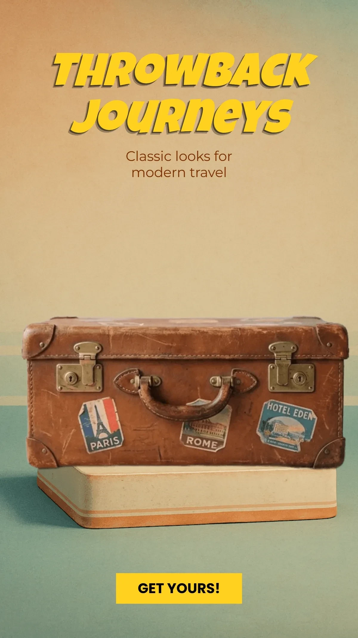 Free Retro Travel Lifestyle Background Template to Edit Online