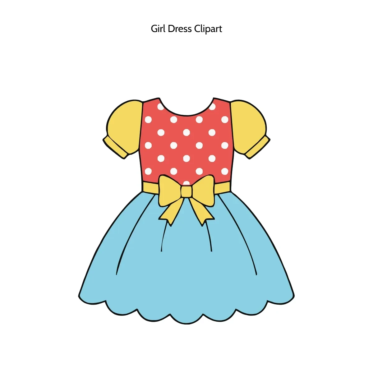 Free Girl Dress Vector Clipart (PNG, SVG) to Edit Online