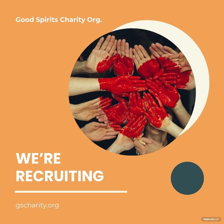 Charity Recruitment Instagram Post Template