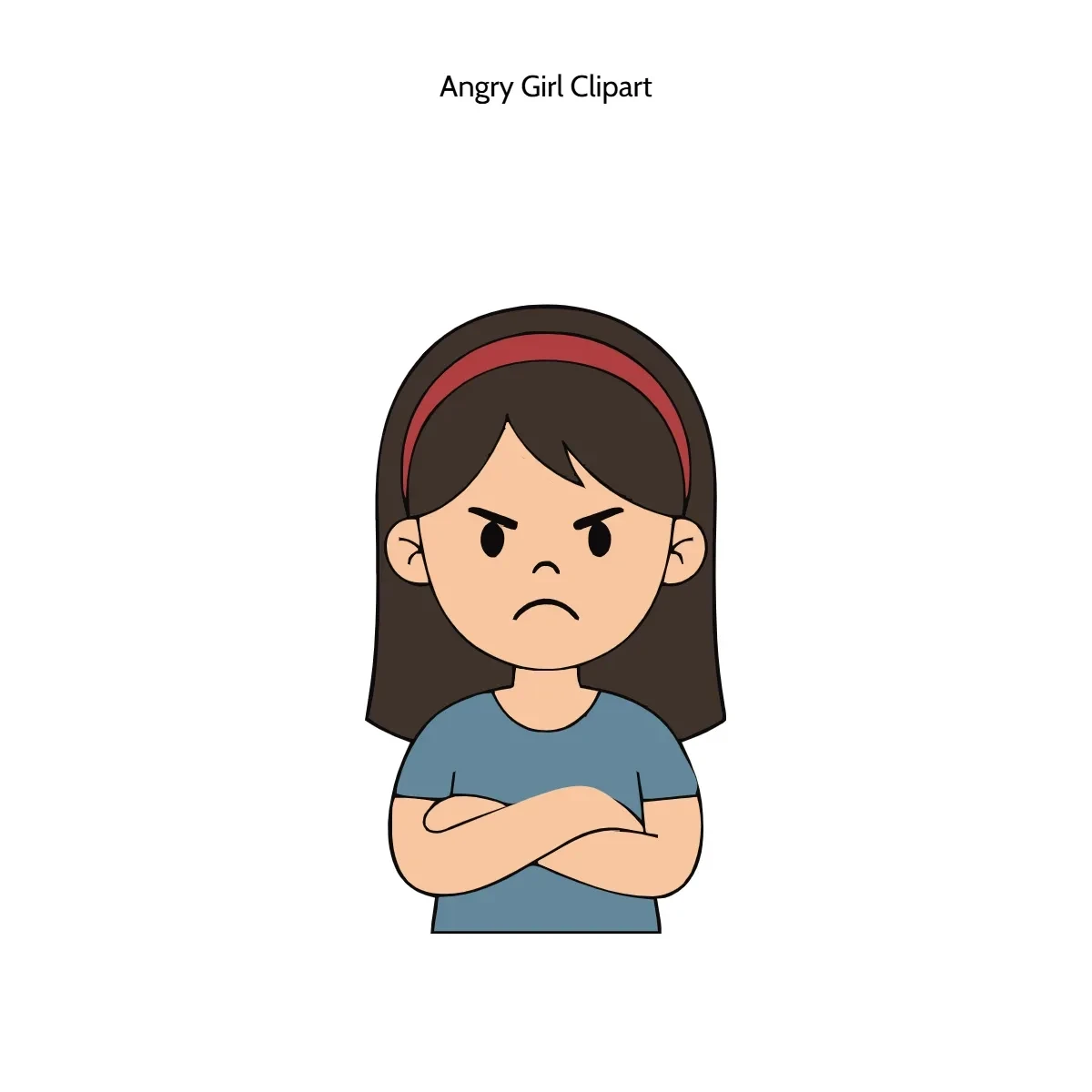 Free Angry Girl Vector Clipart (PNG, SVG) to Edit Online