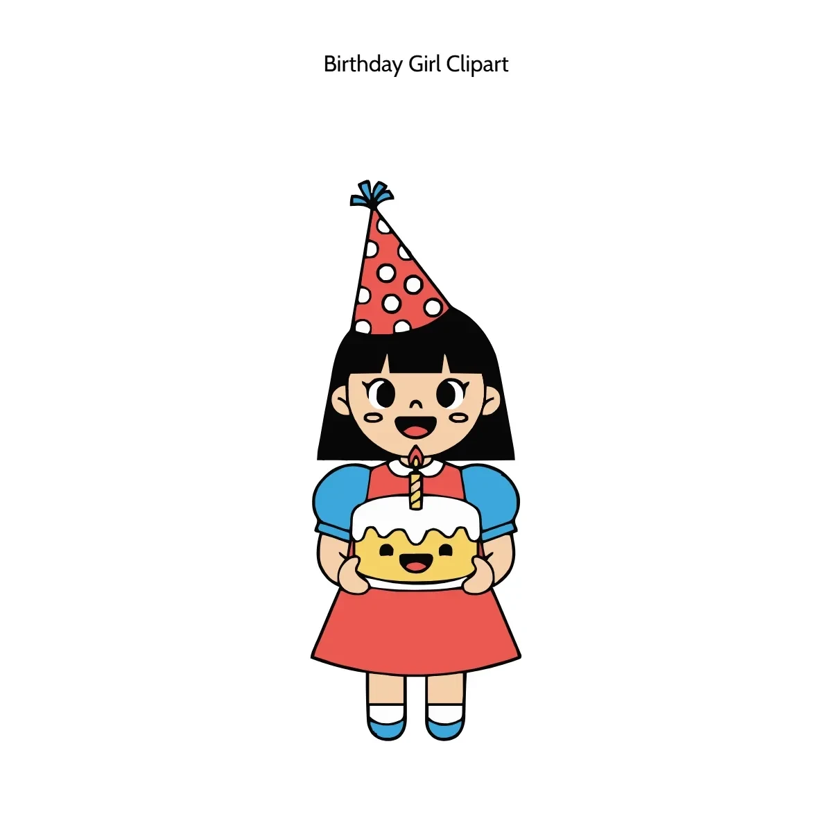 Free Birthday Girl Vector Clipart (PNG, SVG) to Edit Online
