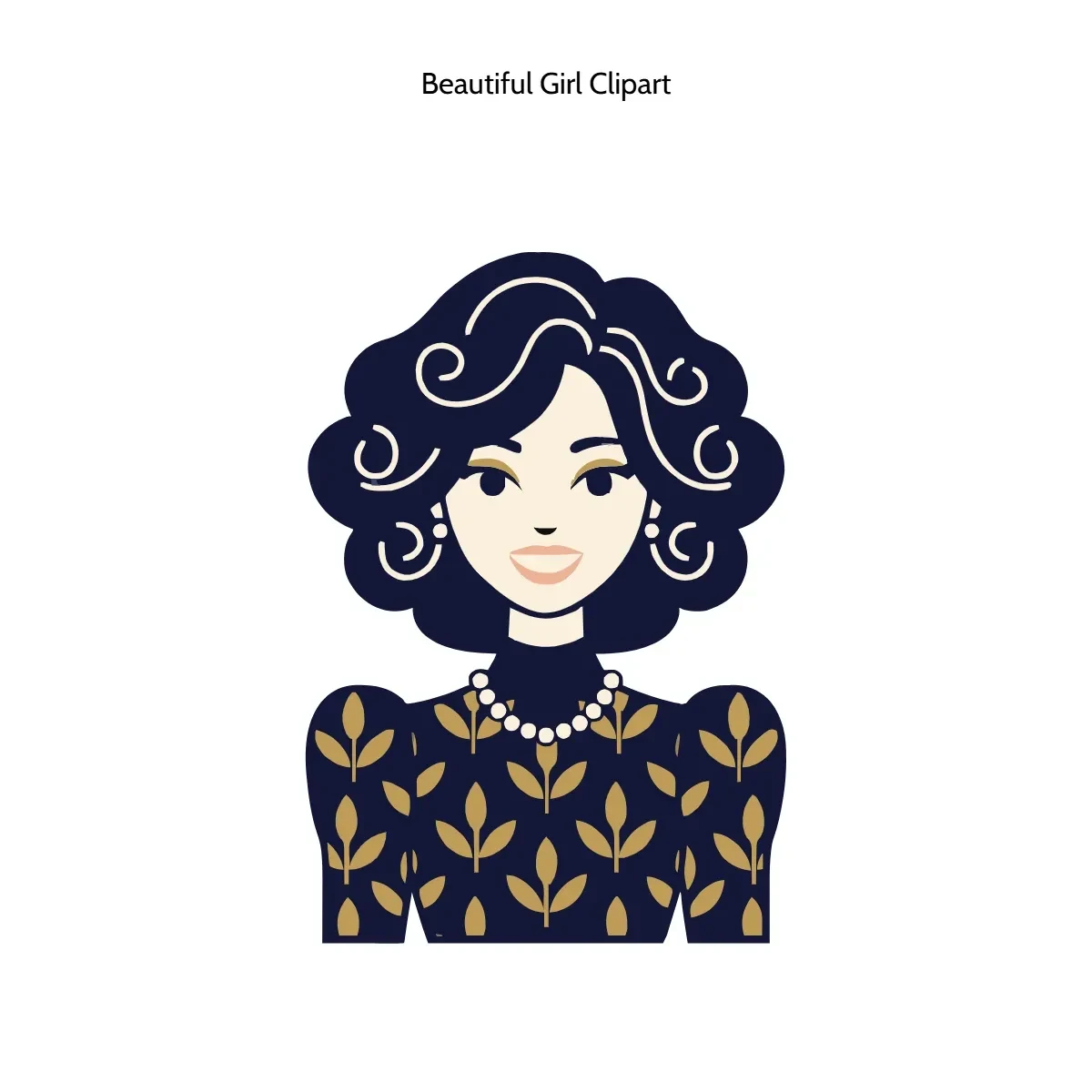 Free Beautiful Girl Vector Clipart (PNG, SVG) to Edit Online