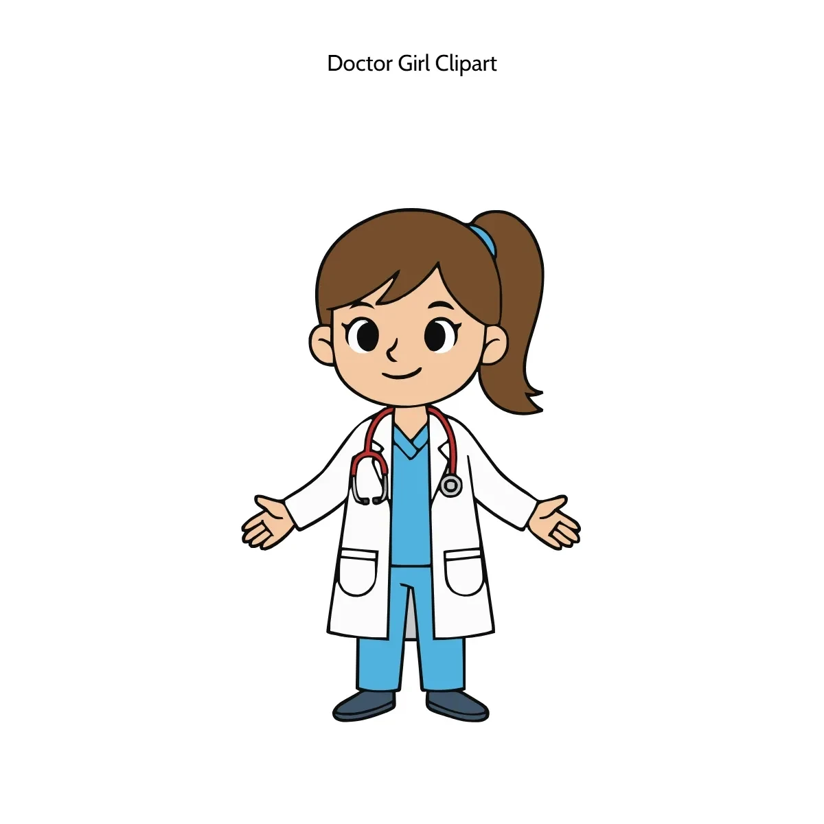 Free Doctor Girl Vector Clipart (PNG, SVG) to Edit Online