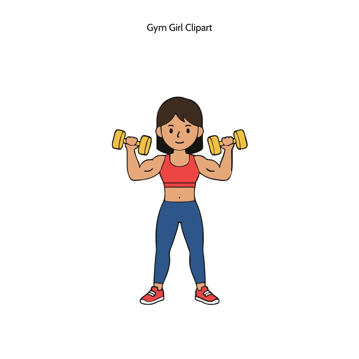 Free Gym Girl Clipart Template to Edit Online