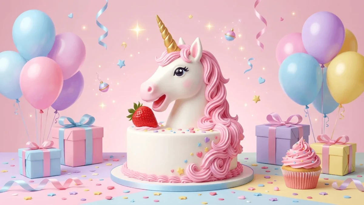 Free Unicorn Birthday Background Template to Edit Online