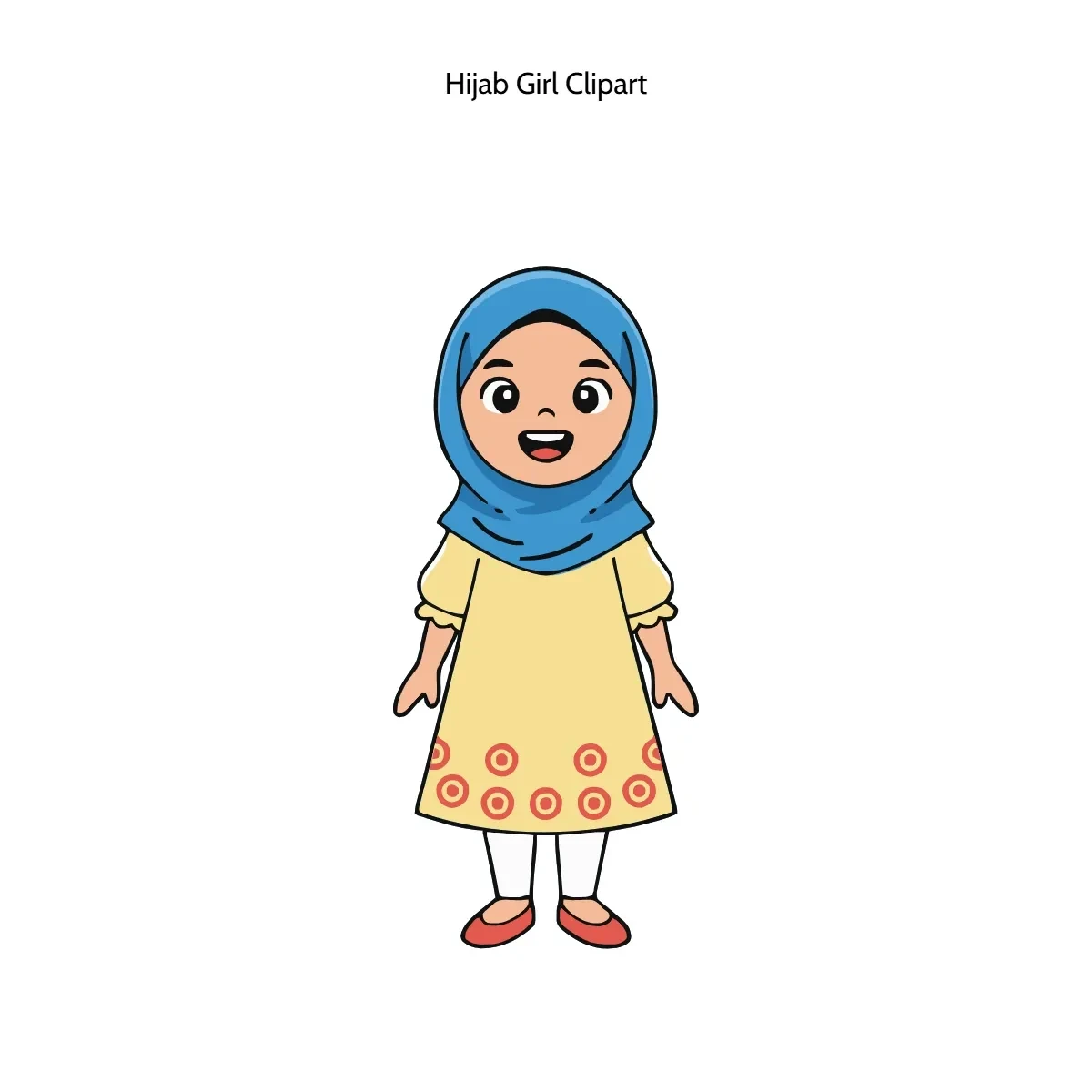Free Hijab Girl Clipart Template to Edit Online